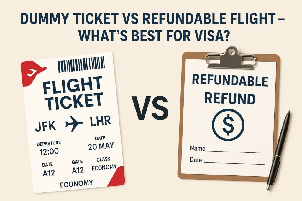 Dummy Ticket Vs Refundable Ticket which one is good For visa